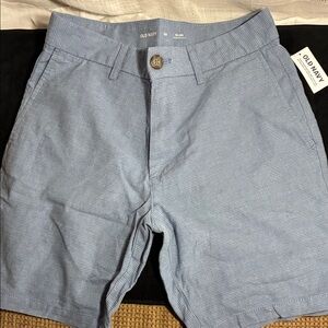 Old Navy Light Blue Men's Flat Front Shorts